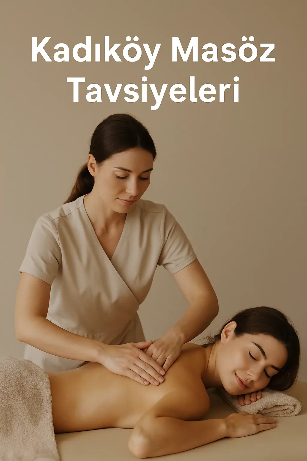 Kadıköy masöz tavsiyeleri başlığıyla masaj uygulamasını gösteren kapak